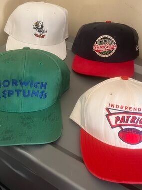 4 vintage new era little league snapback hat bundle norwich mass patriots usa